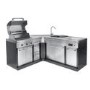 Char-Broil Ultimate 3200 Full Outdoor Kitchen - 3 Burner Gas BBQ with Entertainment Unit, Corner Module & Covers
