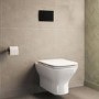 Palma Wall Hung Toilet 1160mm Mechanical WC Frame & Cistern & Black Mechanical Flush Plate