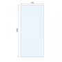 900mm Nickel Frameless Wet Room Shower Screen with Wall Support Bar - Live Your Colour