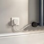 GRADE A1 - White Electric Horizontal Column Radiator 1.2kW with Wifi Thermostat - H400xW830mm - IPX4 Bathroom Safe