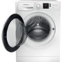 Refurbished Hotpoint NSWM845CWUKN Freestanding 8KG 1400 Spin Washing Machine White