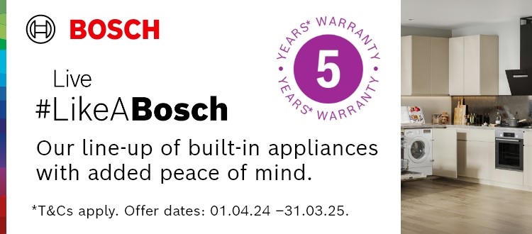 Bosch 5 Year Warranty.