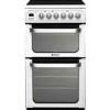 GRADE A2 - Hotpoint HUE53PS 50cm Wide White Double Oven Electric Cooker With Ceramic Hob