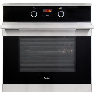 Amica 1053.3TsX Multifunction Electric Built-in Single Oven With Steam Cleaning - Stainless Steel