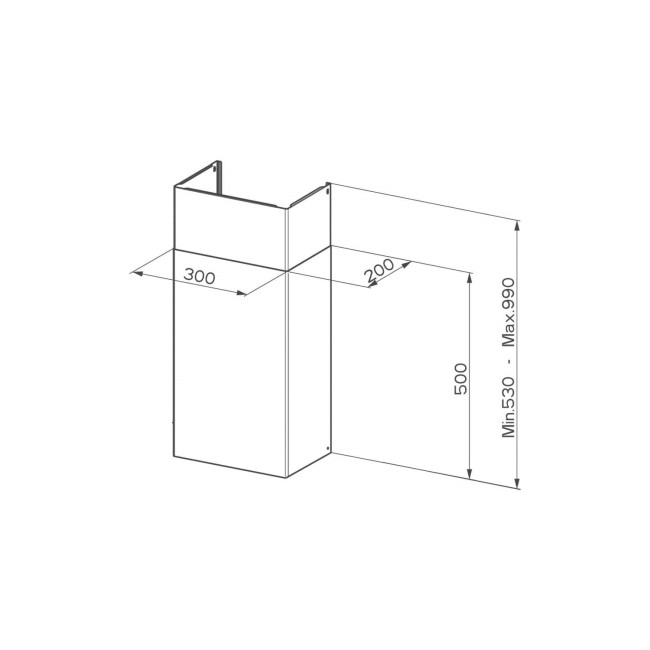 Faber 112.0250.289 Extra High Chimney kit: A500Plus A500 Stainless Steel
