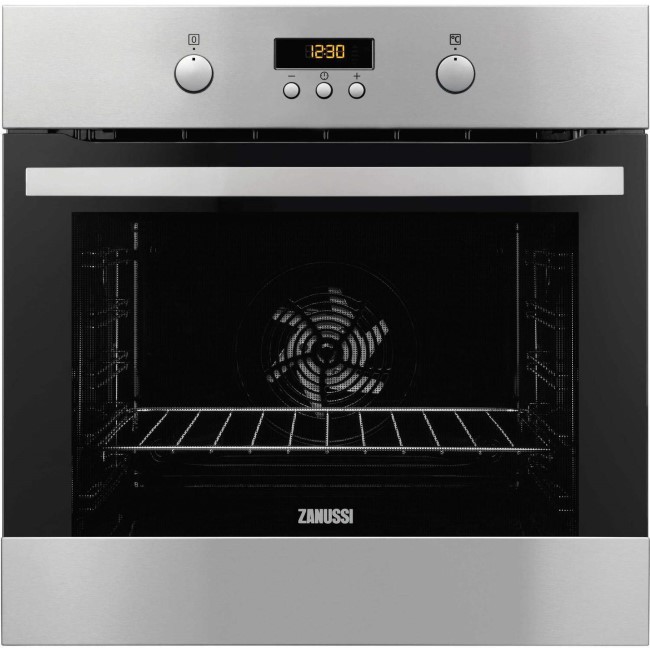 GRADE A2 - Light cosmetic damage - Zanussi ZOP37962XE Multifunction 74L Electric Built-in Single Oven With Pyrolytic Cleaning Stainless Steel With Antifingerprint Coating