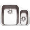 1.5 Bowl Undermount Chrome Stainless Steel Kitchen Sink with Right Hand Drainer - Franke Ariane