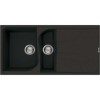 1.5 Bowl Inset Black Granite Composite Kitchen Sink with Reversible Drainer - Reginox