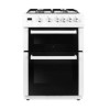 GRADE A1 - As new but box opened - iQ 60cm Double Oven Gas Cooker - White