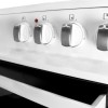 electriQ 60cm Electric Cooker with Twin Cavity and Ceramic Hob - White 