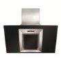 GRADE A1 - As new but box opened - CDA EVG9BL Designer Angled 90cm Chimney Cooker Hood Stainless Steel And Black Glass