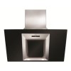 GRADE A1 - As new but box opened - CDA EVG9BL Designer Angled 90cm Chimney Cooker Hood Stainless Steel And Black Glass