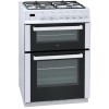 iQ 60cm Gas Cooker With Double Oven in White