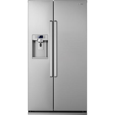 GRADE A3 - Moderate Cosmetic Damage - Samsung RSG5UCRS G-series Real Steel Side By Side Fridge Freezer with Ice and Water Dispenser