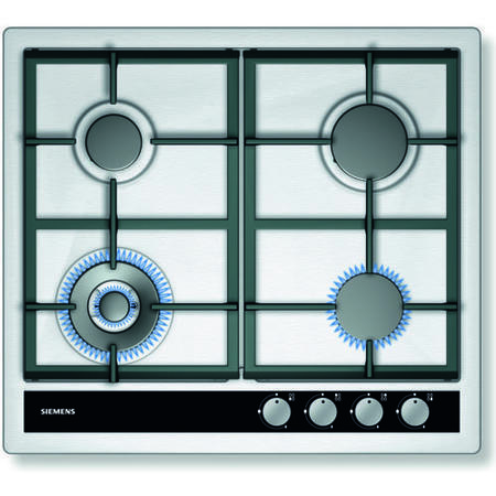 SIEMENS EC645HC90E Ex-Display - As New - iQ500 Four Burner Gas Hob With Cast Iron Pan Stands - Stainless Steel