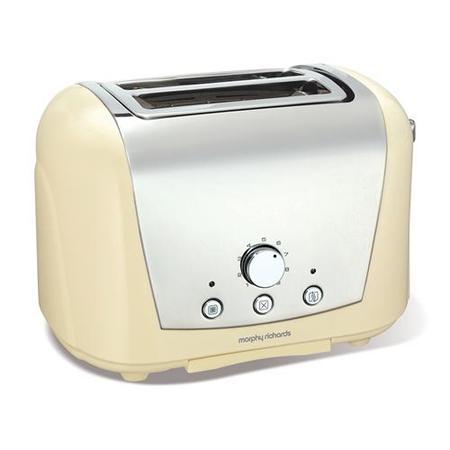 Morphy Richards 222253 Jul 2 Slice Accents Brushed Vintage Cream Toaster
