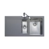 GRADE A1 - As new but box opened - Rangemaster CGE9852RSI Cubix Gemini 985x508 1.5 Bowl RHD Silver Sink