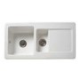 GRADE A1 - Reginox RL501CW 1.5 Bowl Reversible Inset Ceramic Sink White