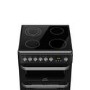 Hotpoint HUE61KS 60cm Wide Double Oven Electric Cooker With Ceramic Hob - Black