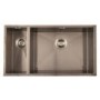 1810 Sink Company ZD/1855/U/S/BBR/029 ZENDUO 180/550U 1.5 Bowl Inset Stainless Steel Sink Left Hand Small Bowl
