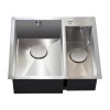 1810 Sink Company ZD/3118/IF/S/BBL/006 ZENDUO 310/180 I-F Bbl 1.5 Bowl Undermount Stainless Steel Sink Left Hand Small Bo