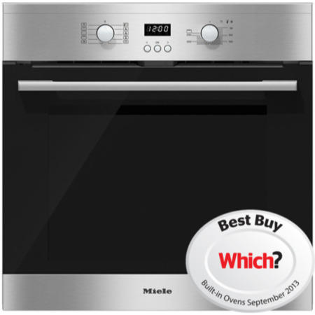 Miele H2361BPclst EasyControl 7 Function Electric Built-in Single Oven With Pyrolytic Cleaning CleanSteel