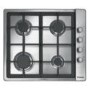 Candy CLG64SGX 4 Burner 60cm Gas Hob With Cast Iron Pan Stands Stainless Steel