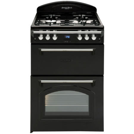 Leisure GRB6GVK Heritage Double Oven 60cm Gas Cooker In Black With Free Popcake Choc Fondue Set