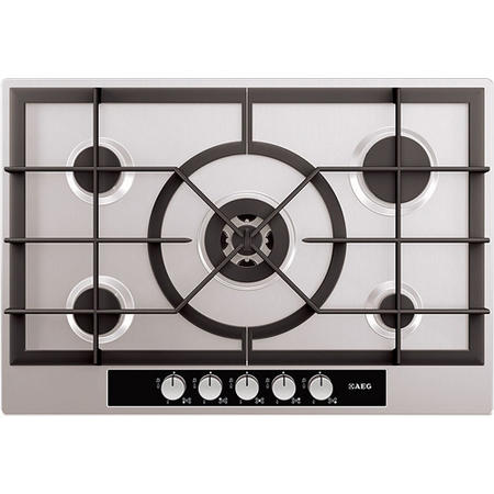 Ex Display - As new but box opened - AEG HG755440SM 75cm Five Burner Gas Hob - Stainless Steel