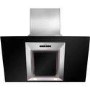 GRADE A1 - As new but box opened - CDA EVG9BL Designer Angled 90cm Chimney Hood - Stainless Steel And Black Glass