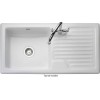 Rangemaster CRS10101RWH Rustique 1010x510 1.0 Bowl RHD Ceramic Sink White