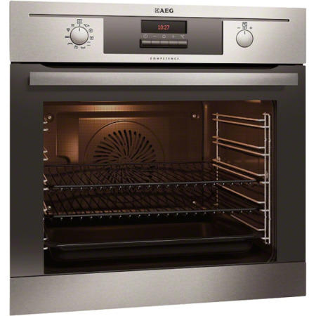 GRADE A2 - Minor Cosmetic Damage - Ex Display - As New - AEG BP5003021M Pyroluxe Plus Electric Built-in Single Oven - Anti-Fingerprint Stainless Steel