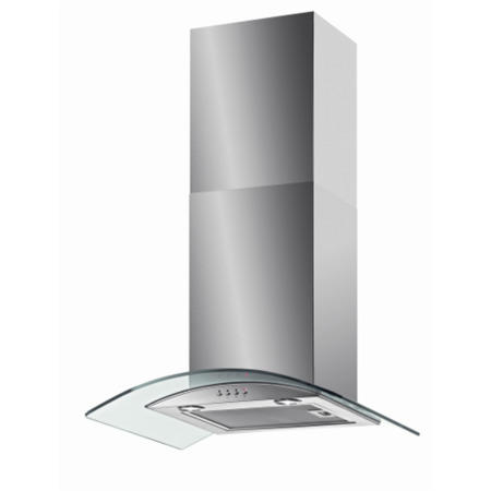 Baumatic BT6.3GL 60cm Stainless Steel Chimney Cooker Hood With Curved Glass Canopy