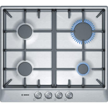 GRADE A1 - As new but box opened - Bosch PCP615B90B Avantixx 60cm Front Control Gas Hob - Brushed Steel