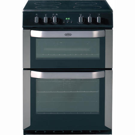 Belling FSE60DOP 60cm Freestanding Double Oven Electric Cooker in Stainless Steel