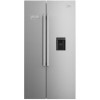 GRADE A2  - Beko ASD241X Stainless Steel Side By Side Fridge Freezer With Non-plumbed Water Dispenser