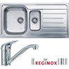 Reginox Le Mans Reversible 1.5 Bowl Stainless Steel Sink &amp; Miami Chrome Tap Pack