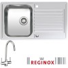 Reginox CENTURIOR10/GENCH Centurio R10 Reversible 1 Bowl Stainless Steel Sink &amp; Genesis Chrome Tap Pack