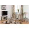 Milan TV Unit in Oak Effect with Glass Shelves - TV&#39;s up to 48&quot;