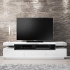 Harlow White High Gloss TV Unit with Soundbar Shelf - TV&#39;s up to 56&quot;