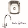 Taylor &amp; Moore Ontario Undermount Single Bowl Stainless Steel Sink &amp; Warwick Chrome Tap Pack