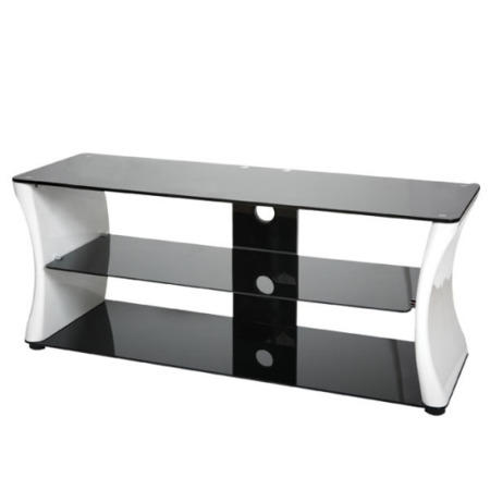 Vivanco Sirocco Black and White TV Stand - Up to 55 Inch