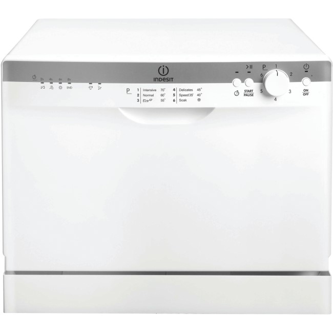 GRADE A2 - Indesit ICD661 6 Place Compact Dishwasher White