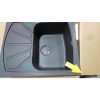 GRADE A3 - Reginox LIVING125-B 1.0 Bowl Regi-Granite Composite Sink With Compact Reversible Drainer Metaltek Bl