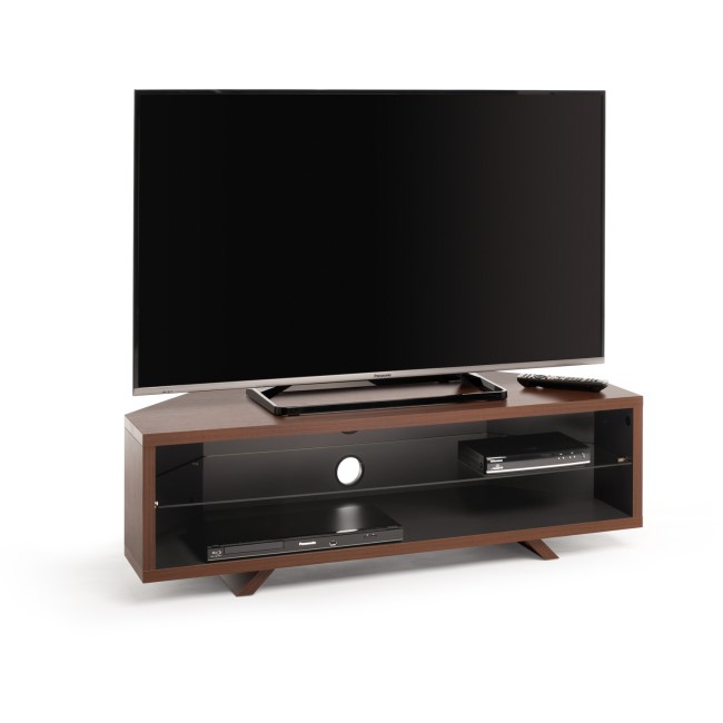 Techlink DL115DOSG Dual Corner TV Stand for up to 55" TVs - Dark Oak/Satin Grey