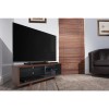 Techlink DL115DOSG Dual Corner TV Stand for up to 55&quot; TVs - Dark Oak/Satin Grey