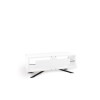 Techlink Arena White Carcass Clear Glass Base for screens up to 55kg