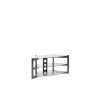 SKALA CORNER Minimalist curved sided corner placement AV furniture - Satin Black with Smoked Glass