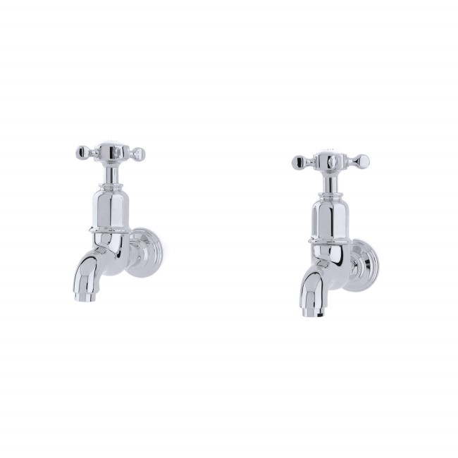 Perrin And Rowe 4328CP Traditional collection Mayan Bibcock Taps Wall Mounted