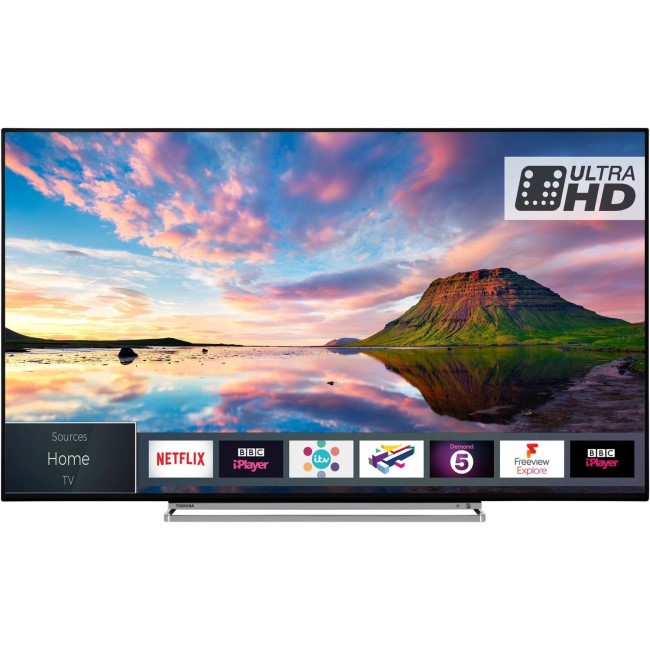 GRADE A1 - Toshiba 55U6863DB 55" 4K Ultra HD Smart HDR LED TV with 1 Year Warranty